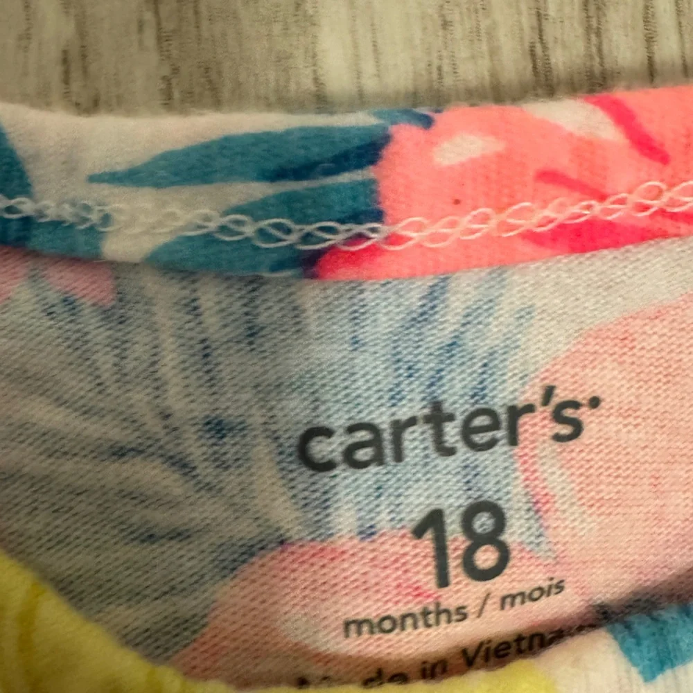 Pink and Floral Baby  18 month girl Tank Tops